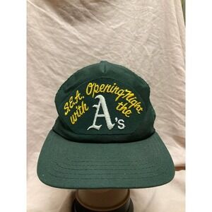 Vintage S.E.A. Opening Night With The Oakland A’s Trucker  Snapback Hat Made USA